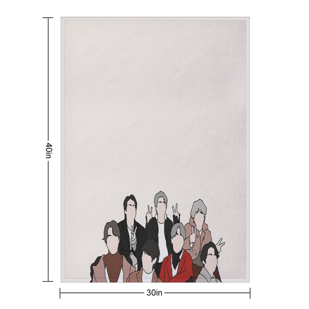 Kpop Bts Throw Blanket