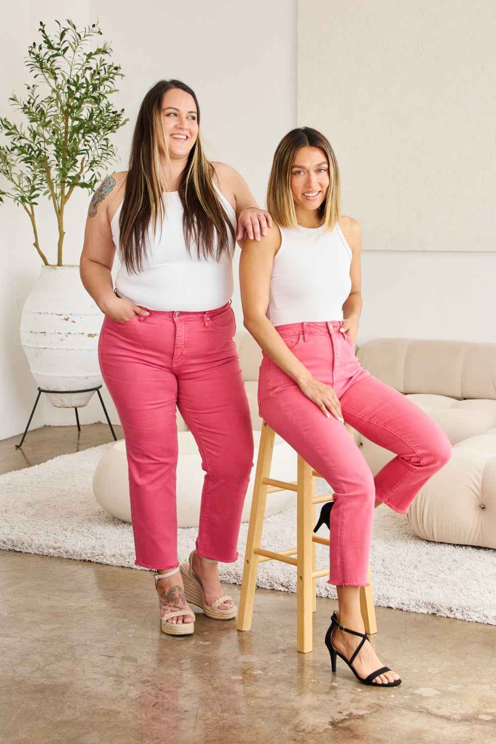 Dylan High Waist Tummy Control Jeans - Raw Hem