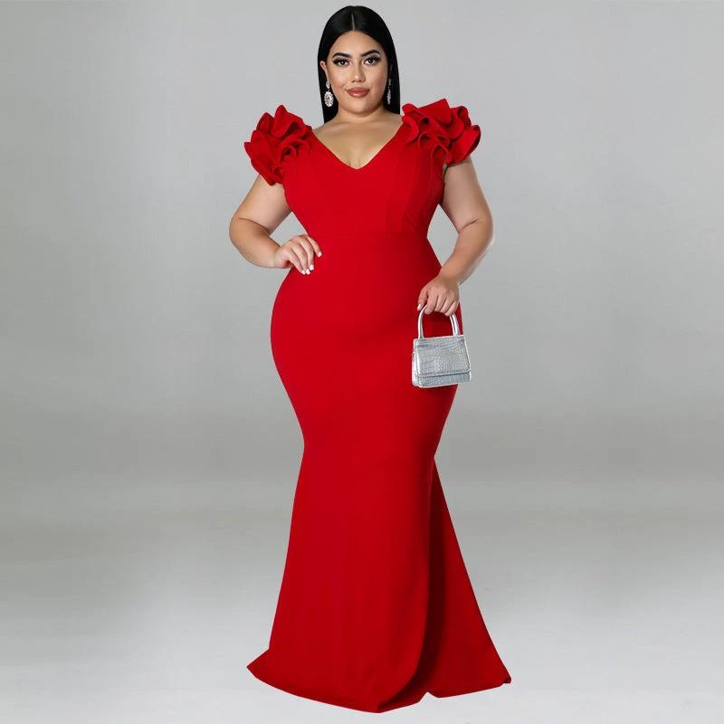 European And American Fashion Plus Size Women Backless Dress