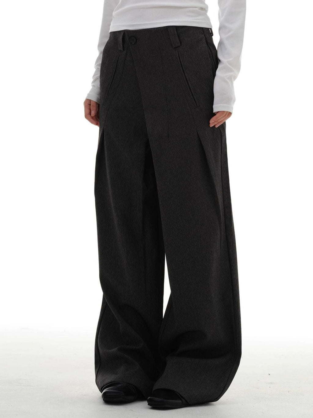 Men's Plus Size Wide Leg Pleated Pants