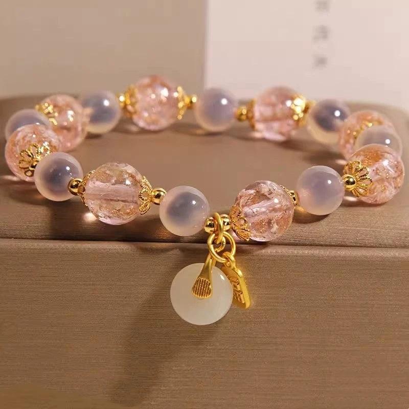 Natural Heart Agate Bracelet For Women