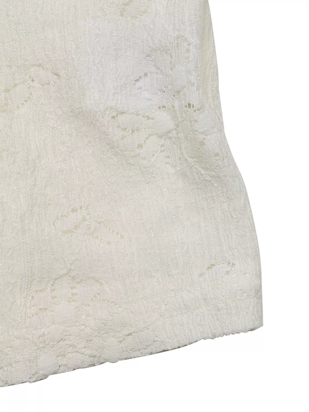 Lace Tie-Front Ruffle Hem Tank Top