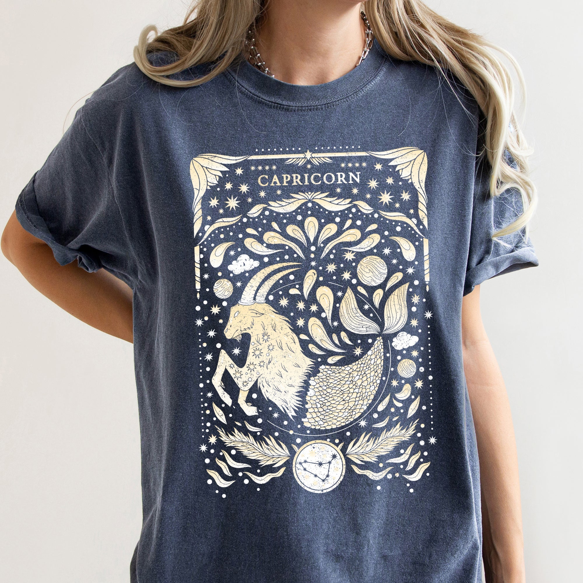 Capricorn Celestial Zodiac Comfort Colors Tees, Horoscope, Astrology