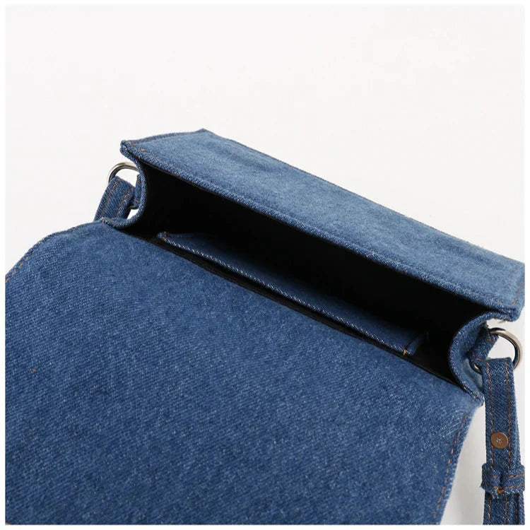 Cassen Denim Handbag with Shoulder Strap