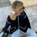 Casual Chic Black Button Up Jacket