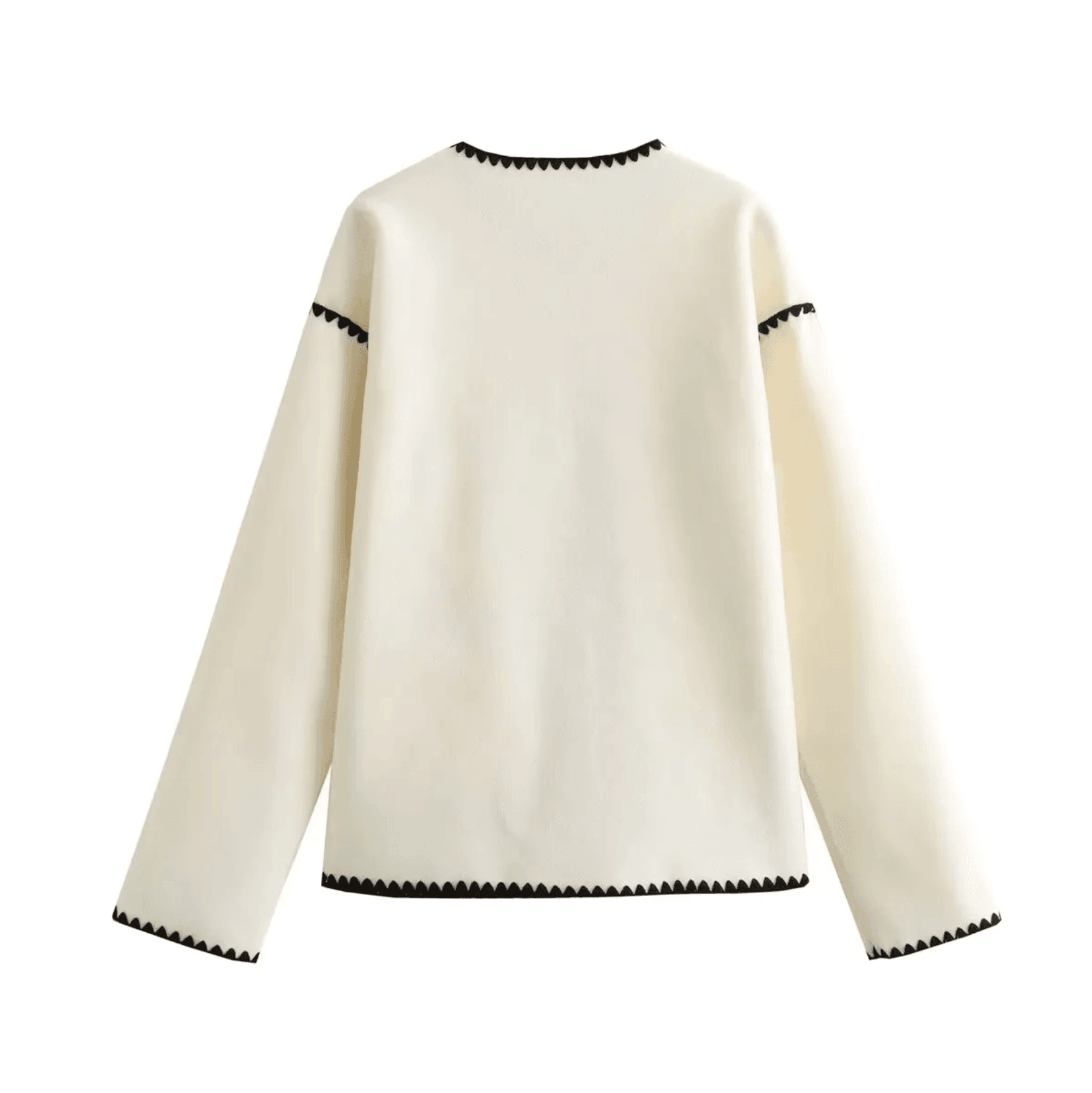 Casual Chic Ivory Button Up Jacket