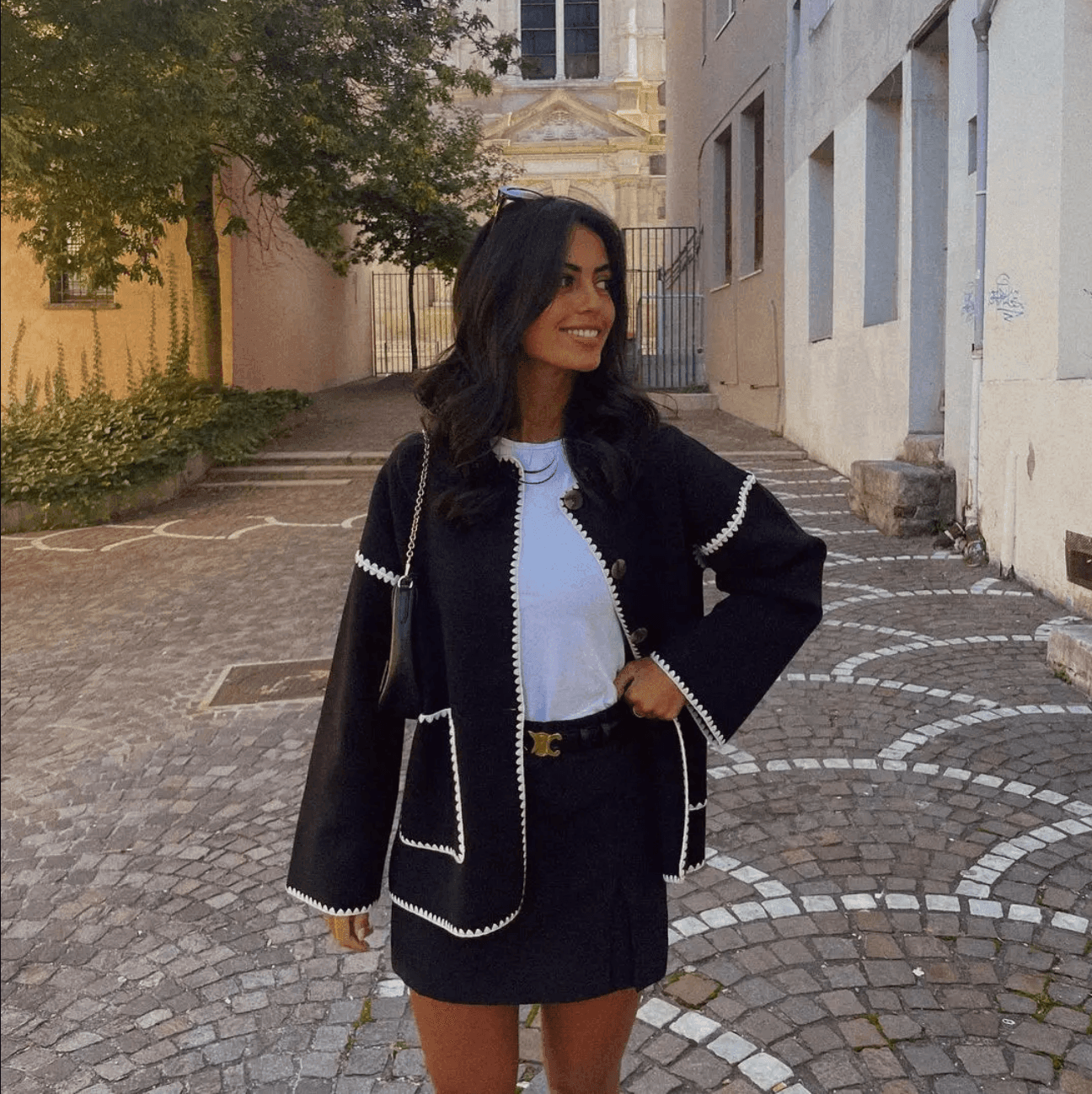 Casual Chic Black Button Up Jacket