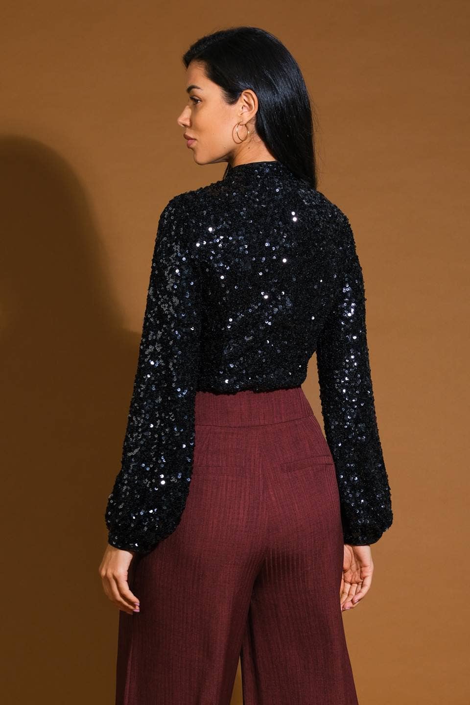 Black Sequin Top