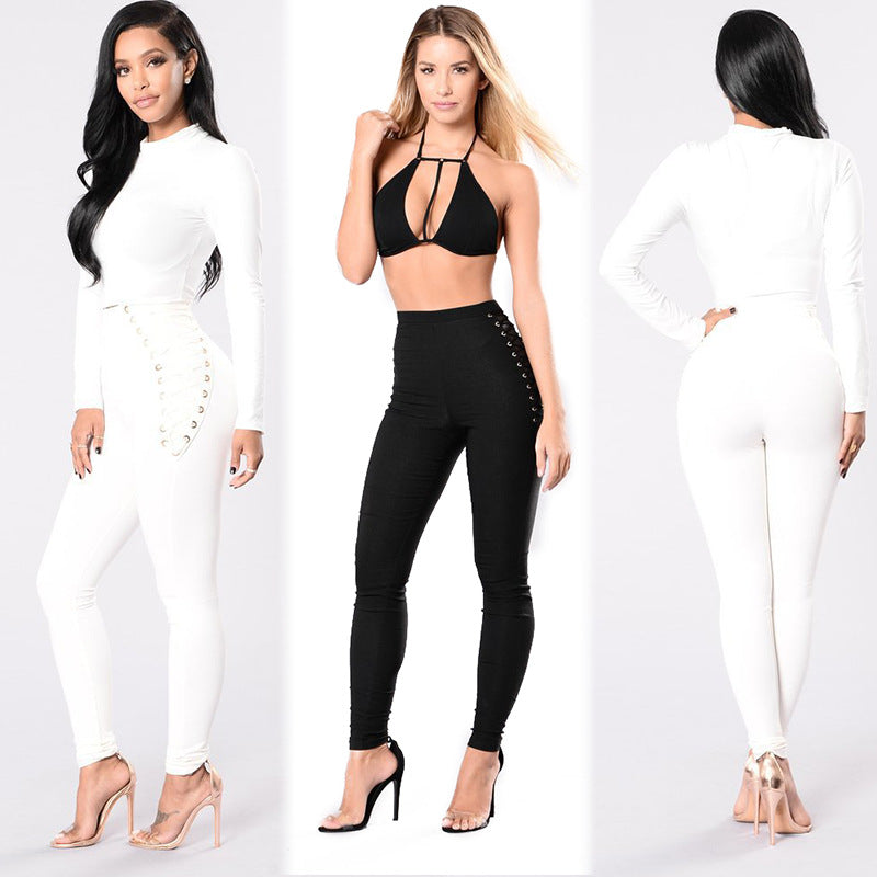 Women's Small Cross Strap Leggings Large Size Stitching See size chart under “more details”