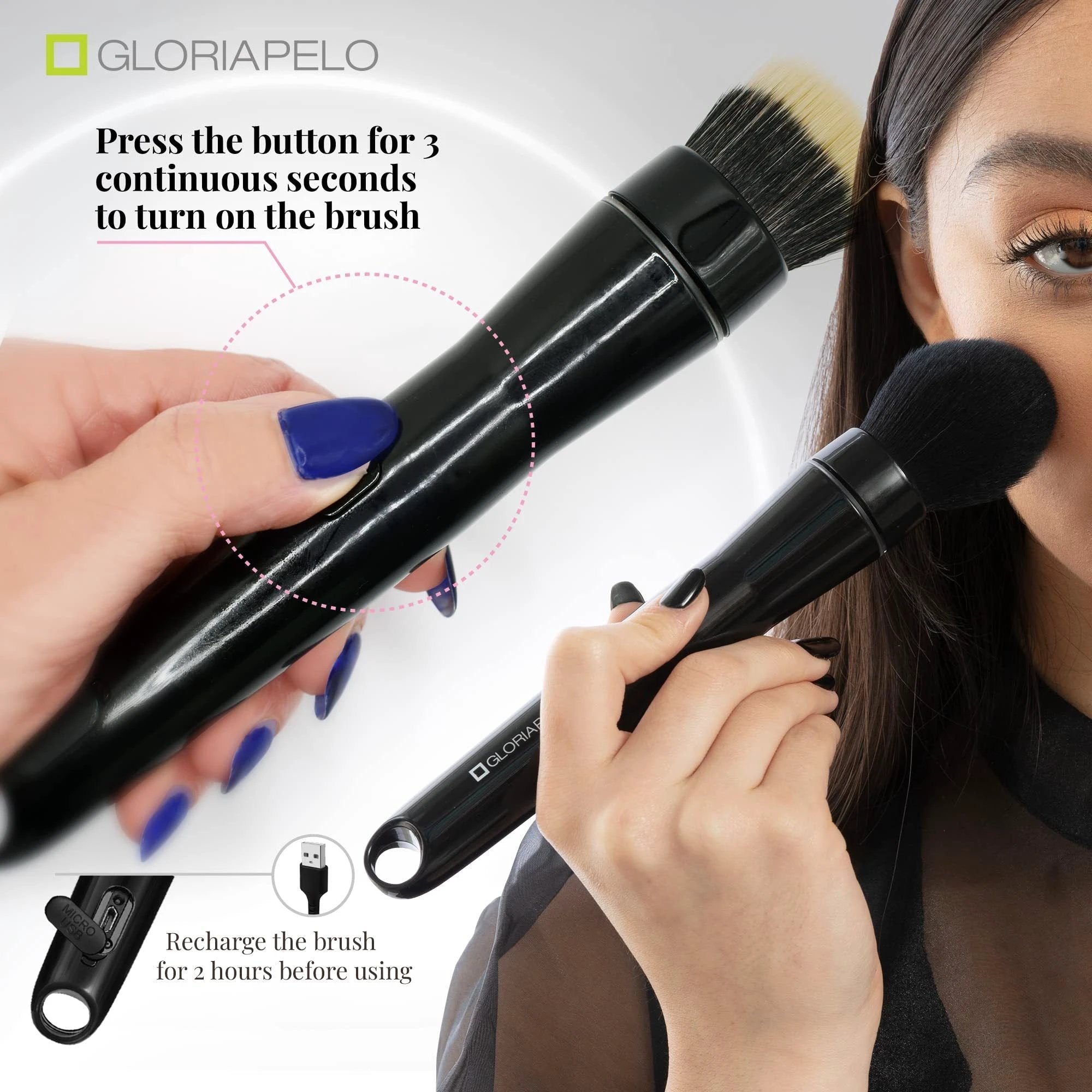 Popular Makeup Tools Portable Travel Cosmetic Electric Handle Makeup Brushes Blush Powder Foundation Single Makeup Brush