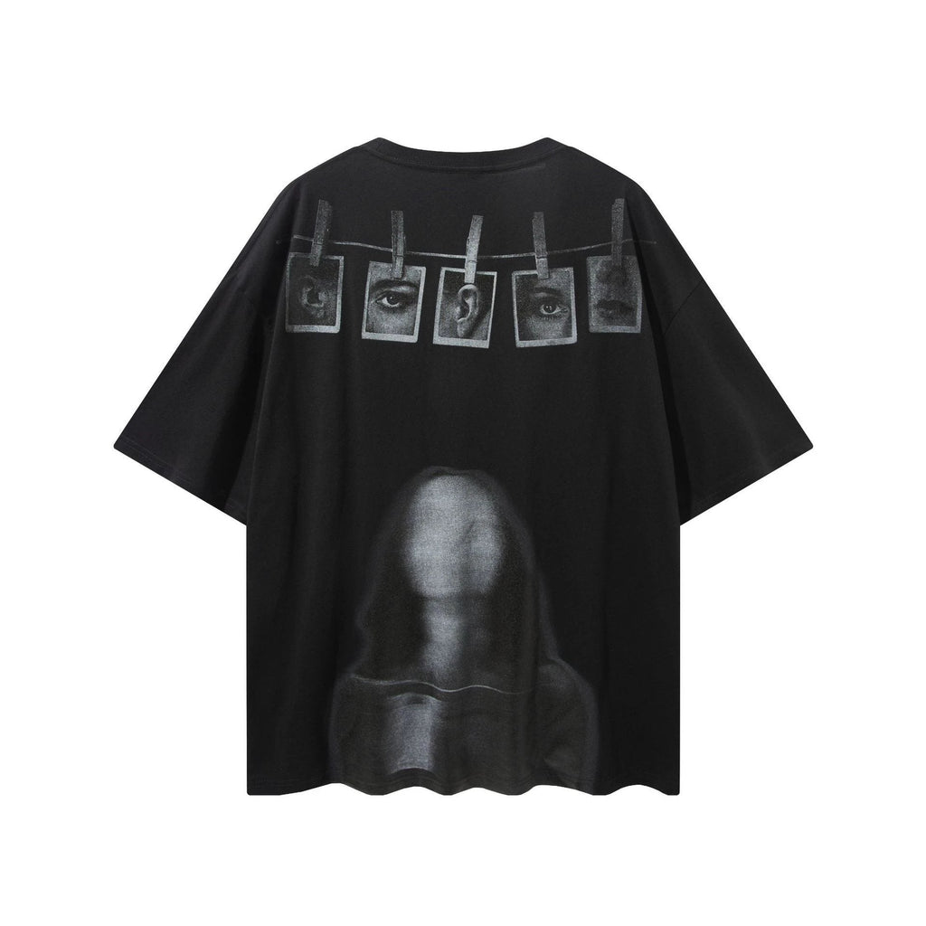 Portrait Hip Hop Ins Loose Half Sleeve Couple Dress Short Sleeve