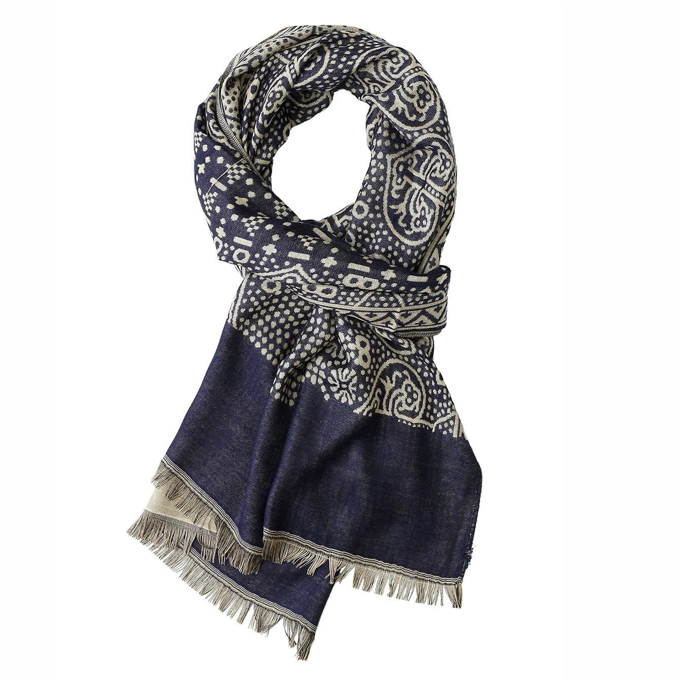 Men's Cotton And Linen Short Scarf