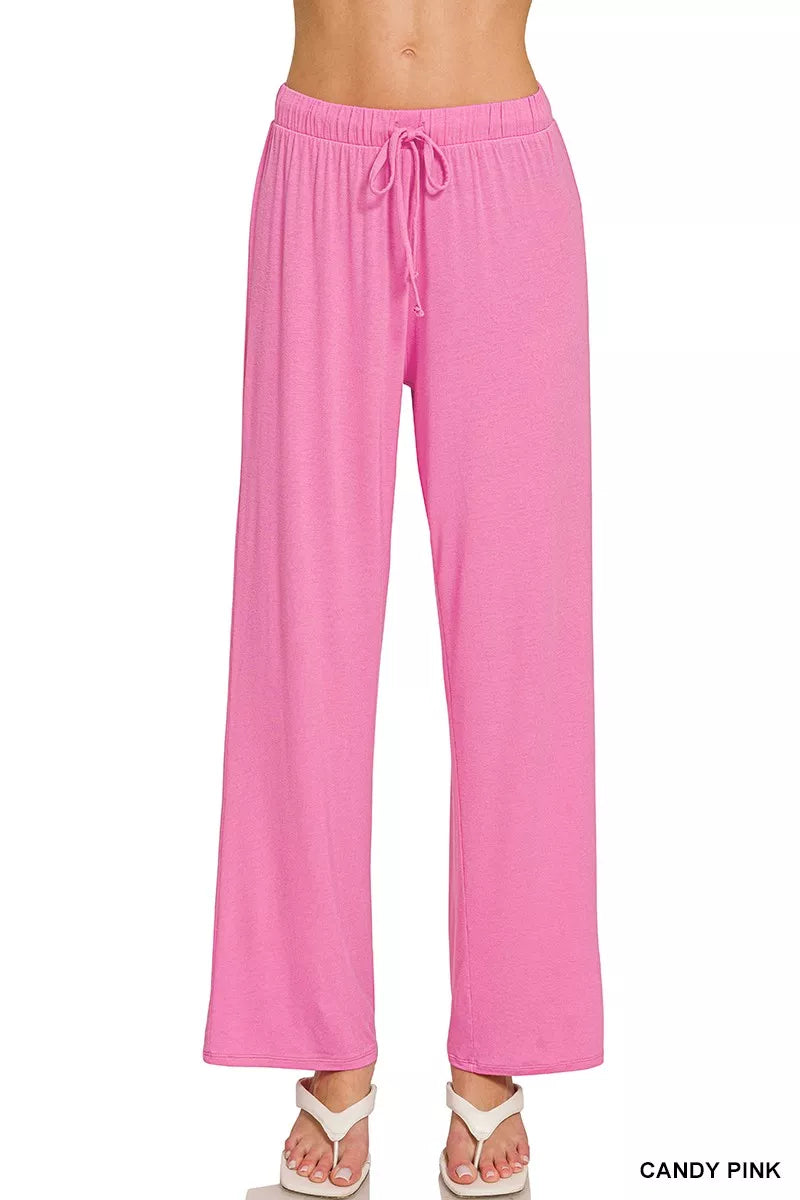 Zenana Oversized V-Neck Top & Pants Set