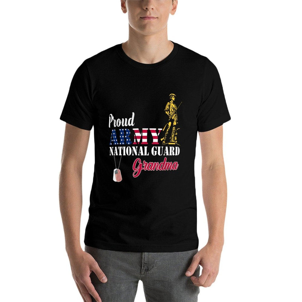 Proud National Guard Grandma Military Family Veterans Day  Graphic-printed T-Shirt