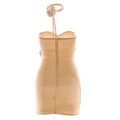 AMBER FLORA POWER MESH MIDI DRESS