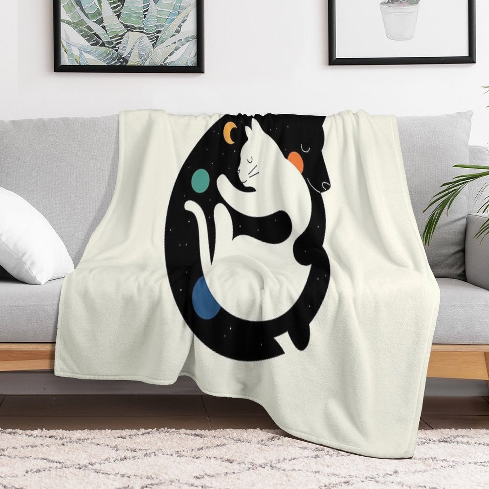 More Hugs Less Fights Throw Blanket