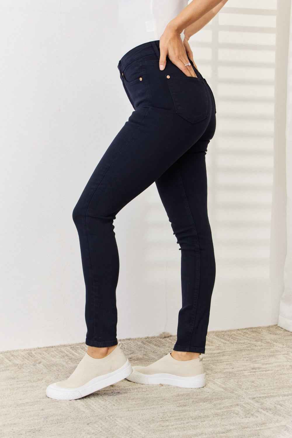 Judy Blue Tummy Control Skinny Jeans - Garment Dyed
