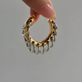 Chain Cascade Hoop Earrings