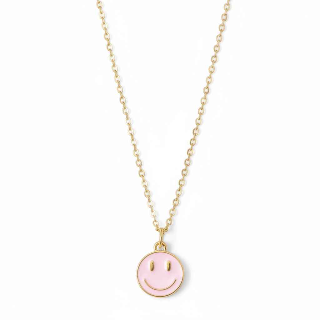 Charm and Necklace with Smiley Pendant