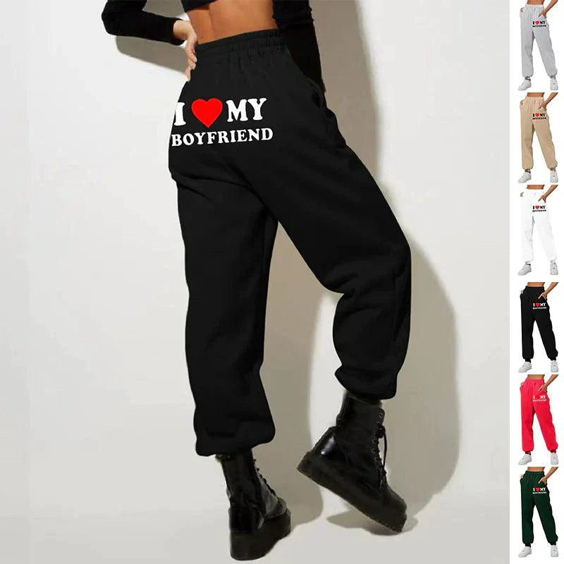 Chic Love Print Trousers