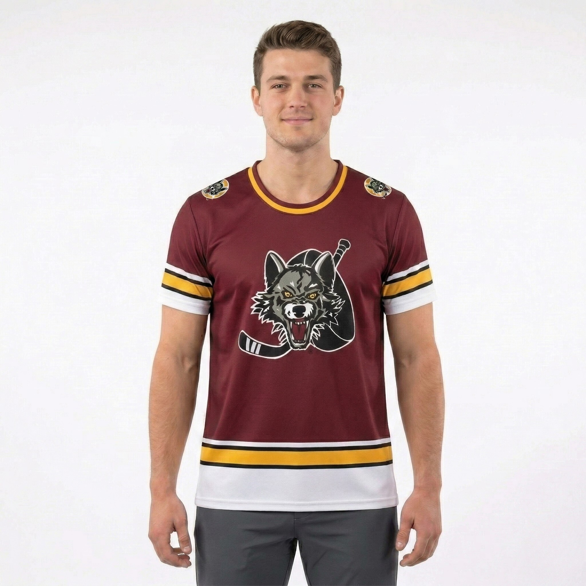 Chicago Wolves AHL Licensed Replica Jersey Performance T-Shirt