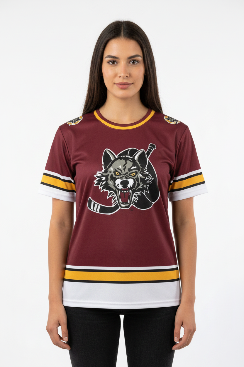 Chicago Wolves AHL Licensed Replica Jersey Performance T-Shirt