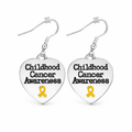Childhood Cancer Awareness Heart Earrings