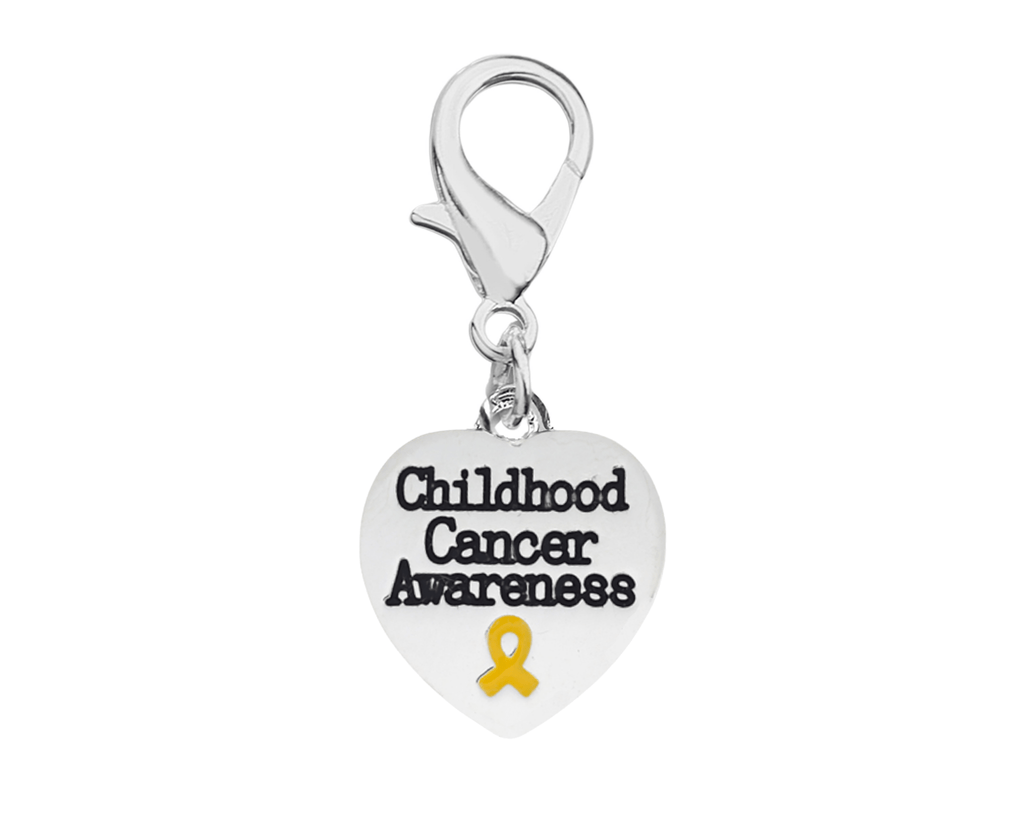 Childhood Cancer Awareness Heart Hanging Charms