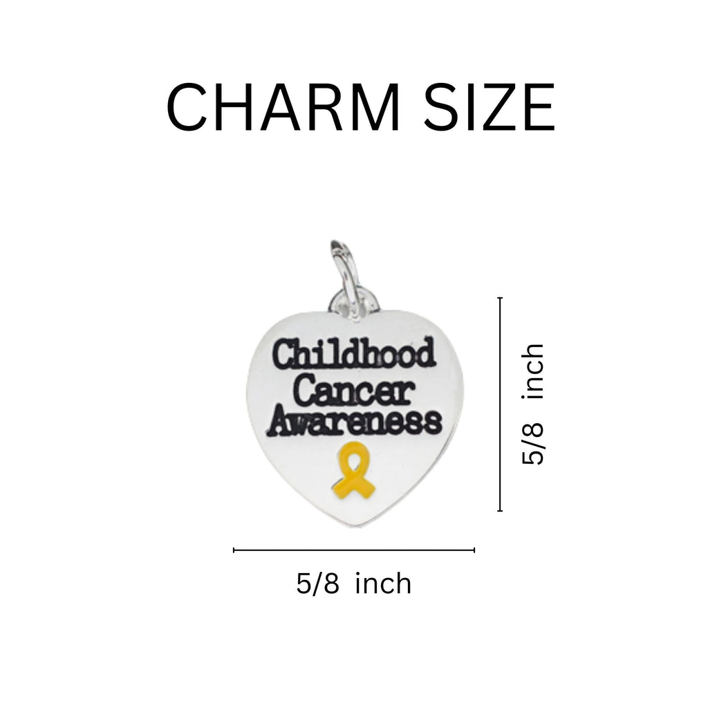 Childhood Cancer Heart Retractable Charm Bracelets