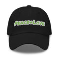 Peace + Love Cotton Dad Hat – Green Camo