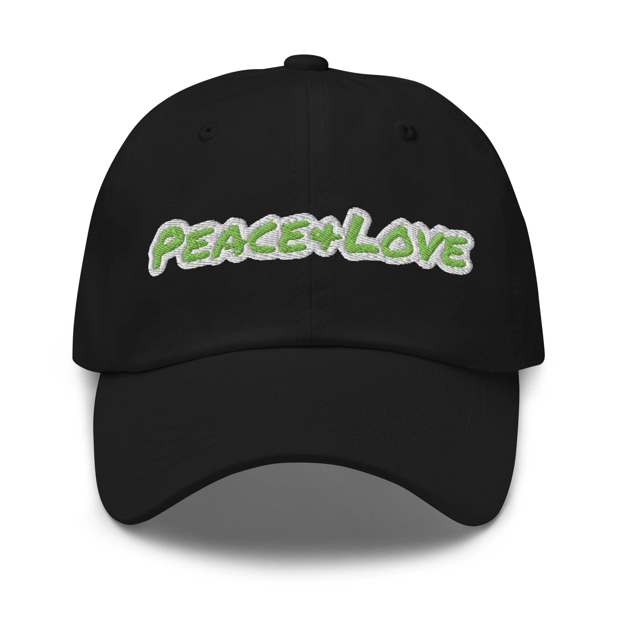 Peace + Love Cotton Dad Hat – Green Camo
