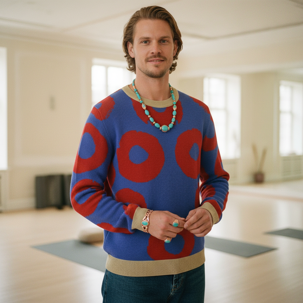 Phish Donut knitted crew neck sweater