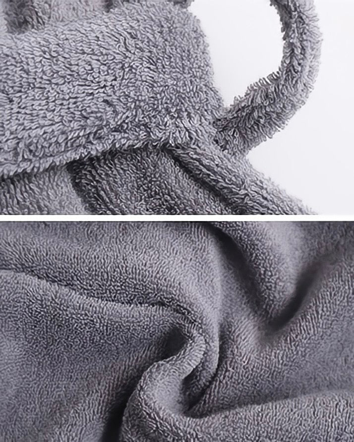 Classic Ultra-Soft Absorbent Cotton Bathrobe / White