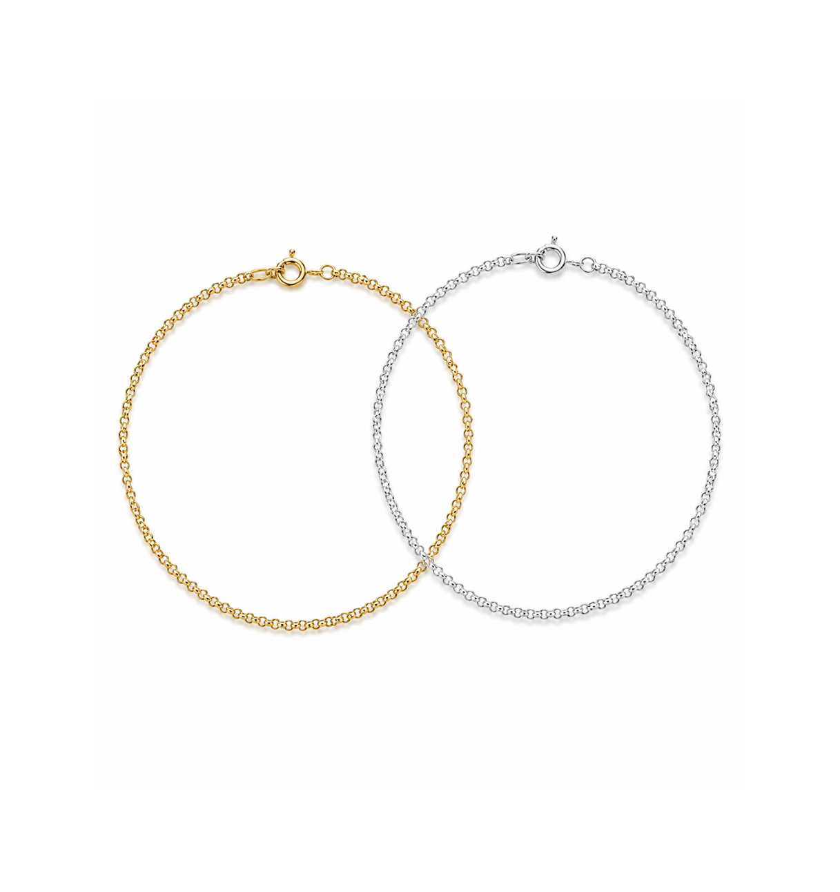 Classic Flat Oval Link Chain Sterling Silver or Gold Plated