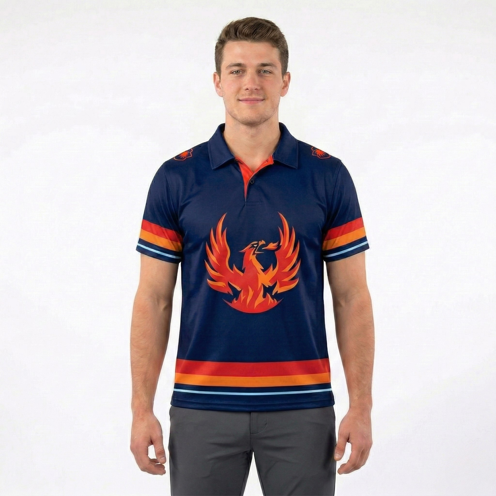 Coachella Valley Firebirds AHL Licensed Replica Jersey Performance Polo Shirt