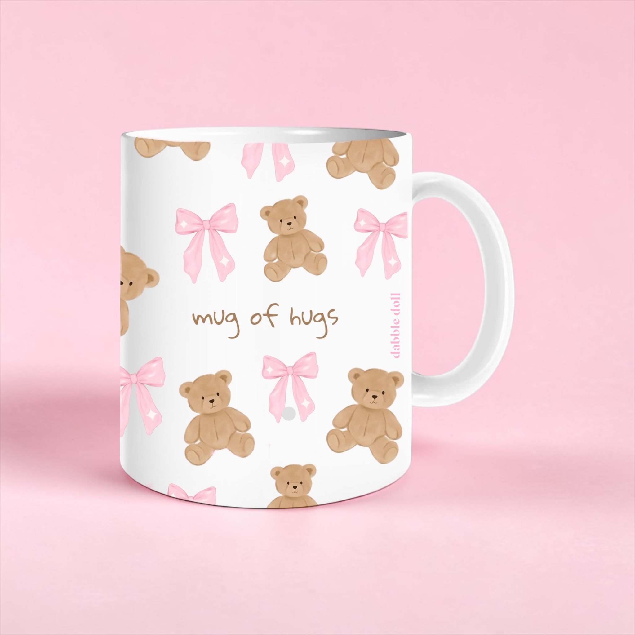 Coffee Ceramic Mug - Mug of Hugs Design