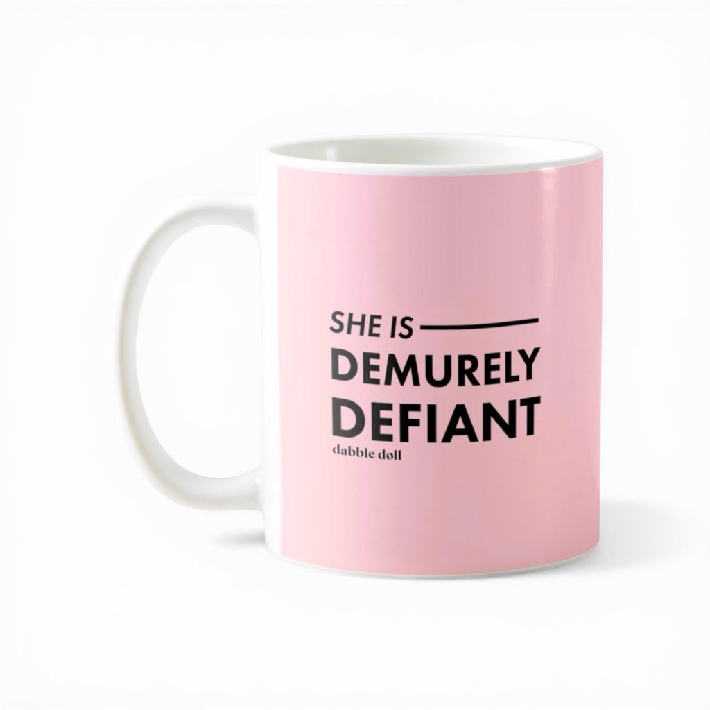 Dabble Doll Coffee Mug - Demurely Defiant Gift Box