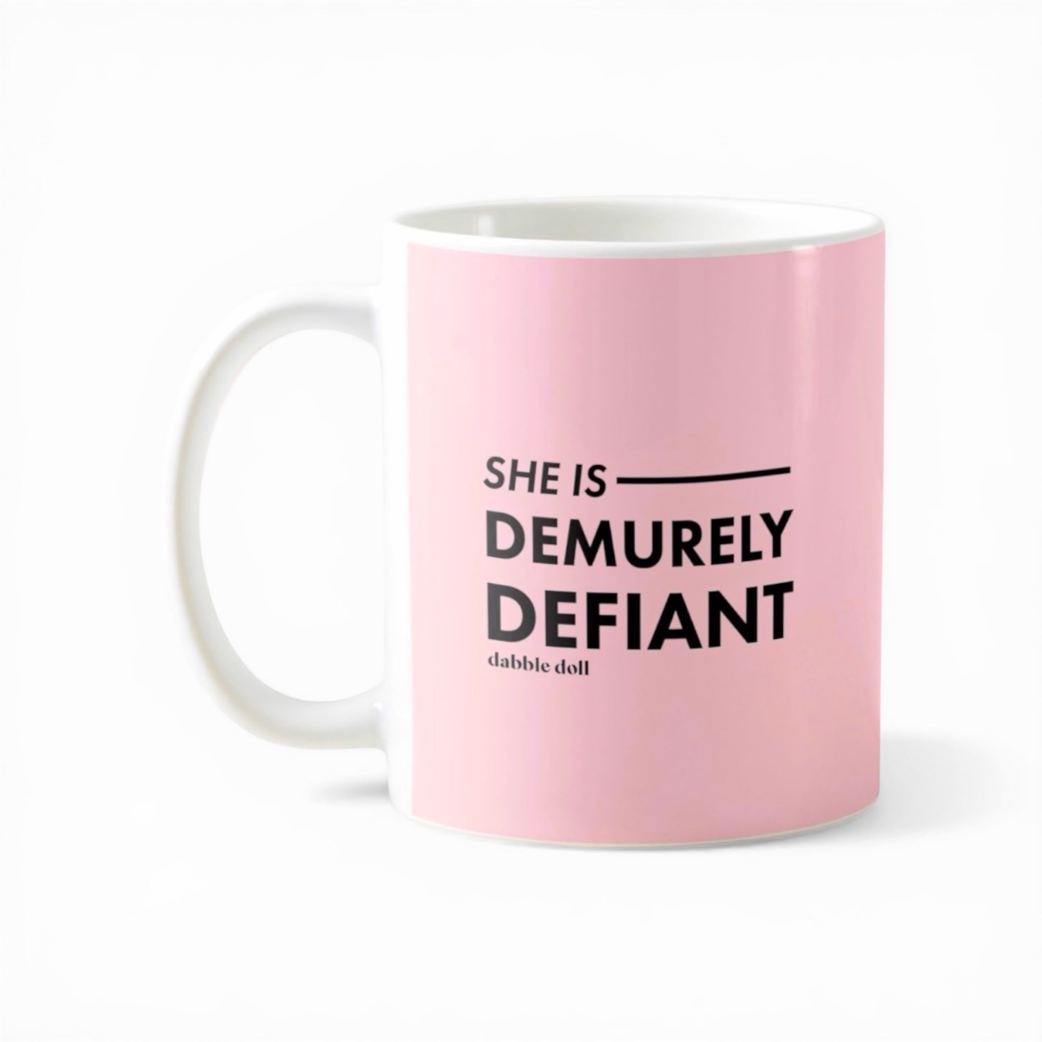 Dabble Doll Coffee Mug - Demurely Defiant Gift Box