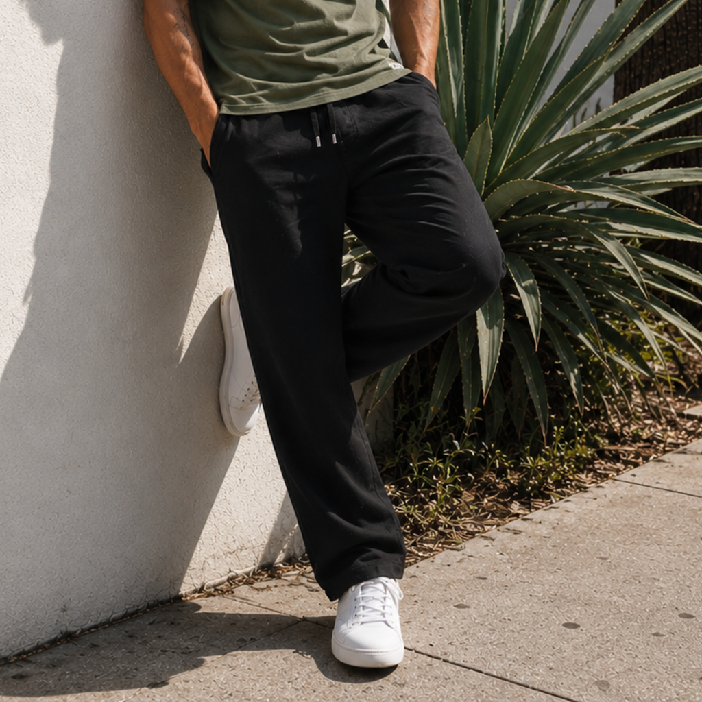 Summer Cotton Trouser (Tech Black)