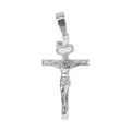 Jesus Crucifix Cross Pendant in 925 Sterling Silver