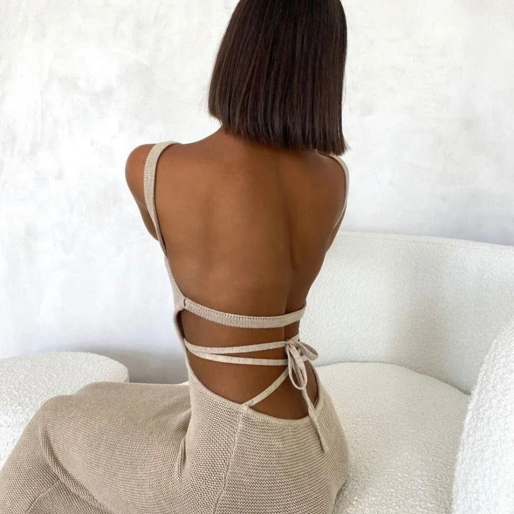 Cyclone Champagne Cut Out Maxi Dress