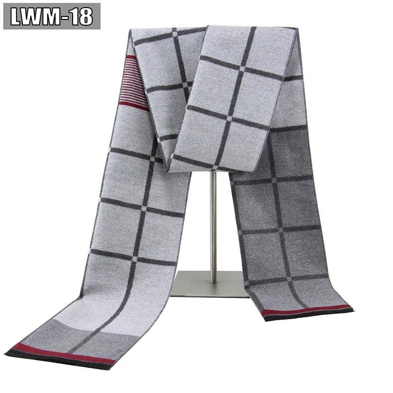 Men's Cashmere Autumn And Winter Business Plaid Scarf