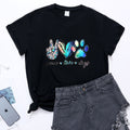 Short-sleeved Casual Plus Size Loose Trend Ladies See size chart under “more details”