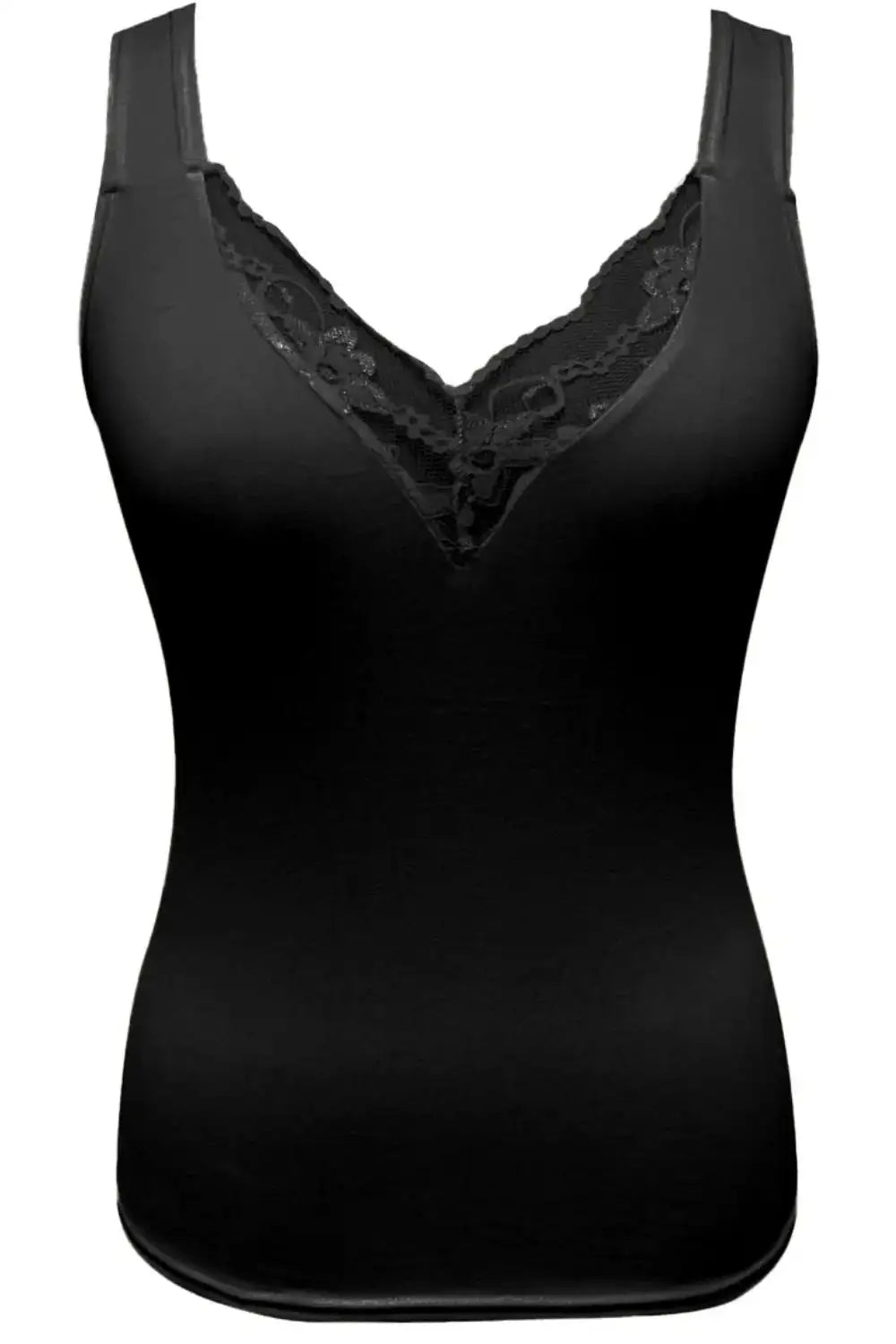 Plus Size Lace Detail V-Neck Tank Top