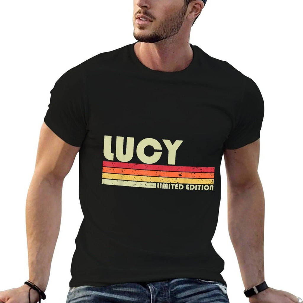 LUCY Gift Name Personalized Retro Vintage 80s 90s Birthday  Graphic-printed T-Shirt