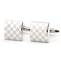 Men's Square Plaid Cufflinks