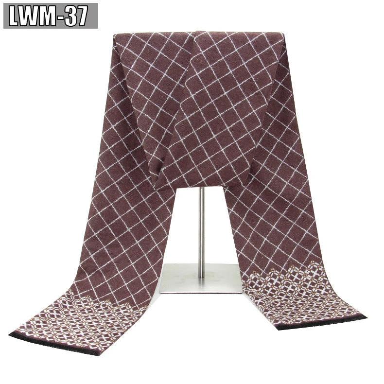 Men's Cashmere Autumn And Winter Business Plaid Scarf