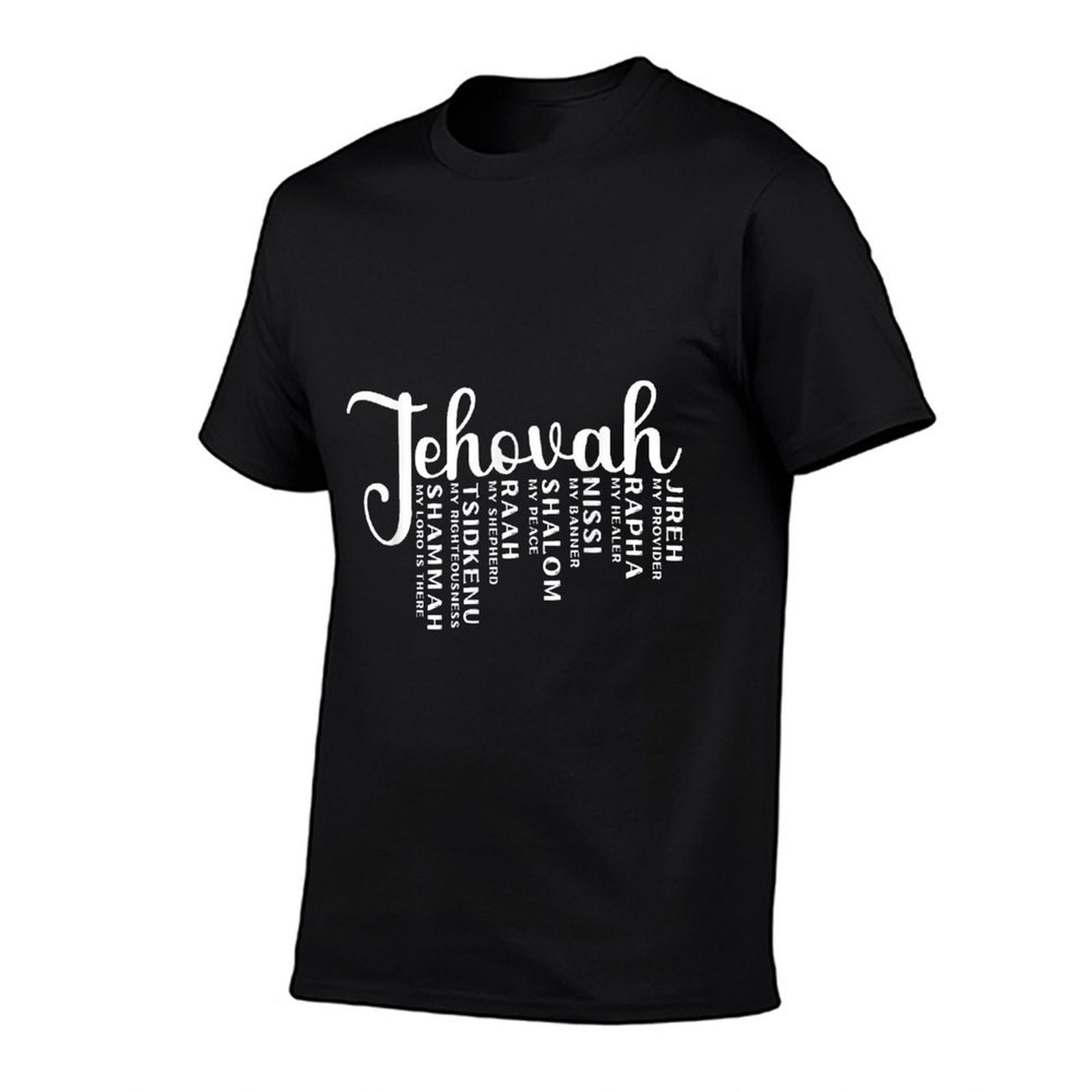 Jehovah Names of God 7 Names of God Christian Jewish Faith  Oversized Silhouette T-Shirt