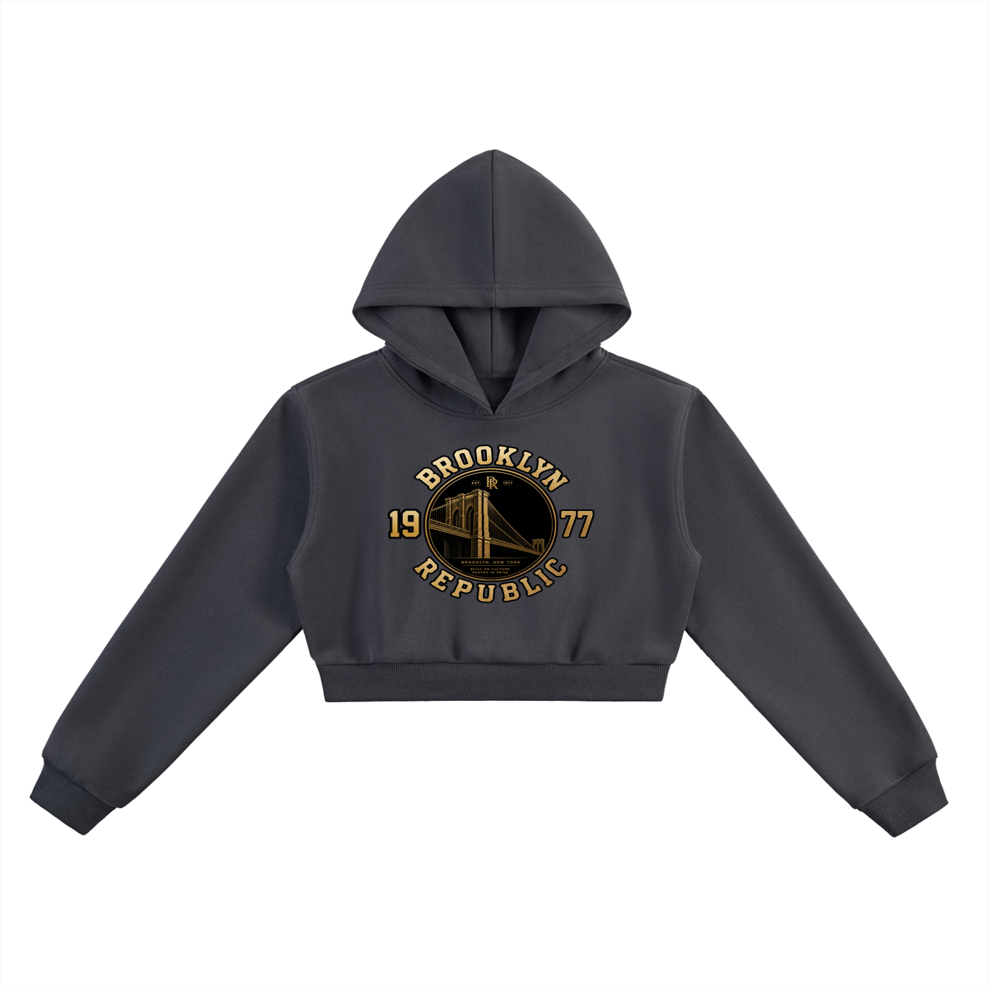 "Brooklyn Republic Essentials" Women’s Cropped Hoodie