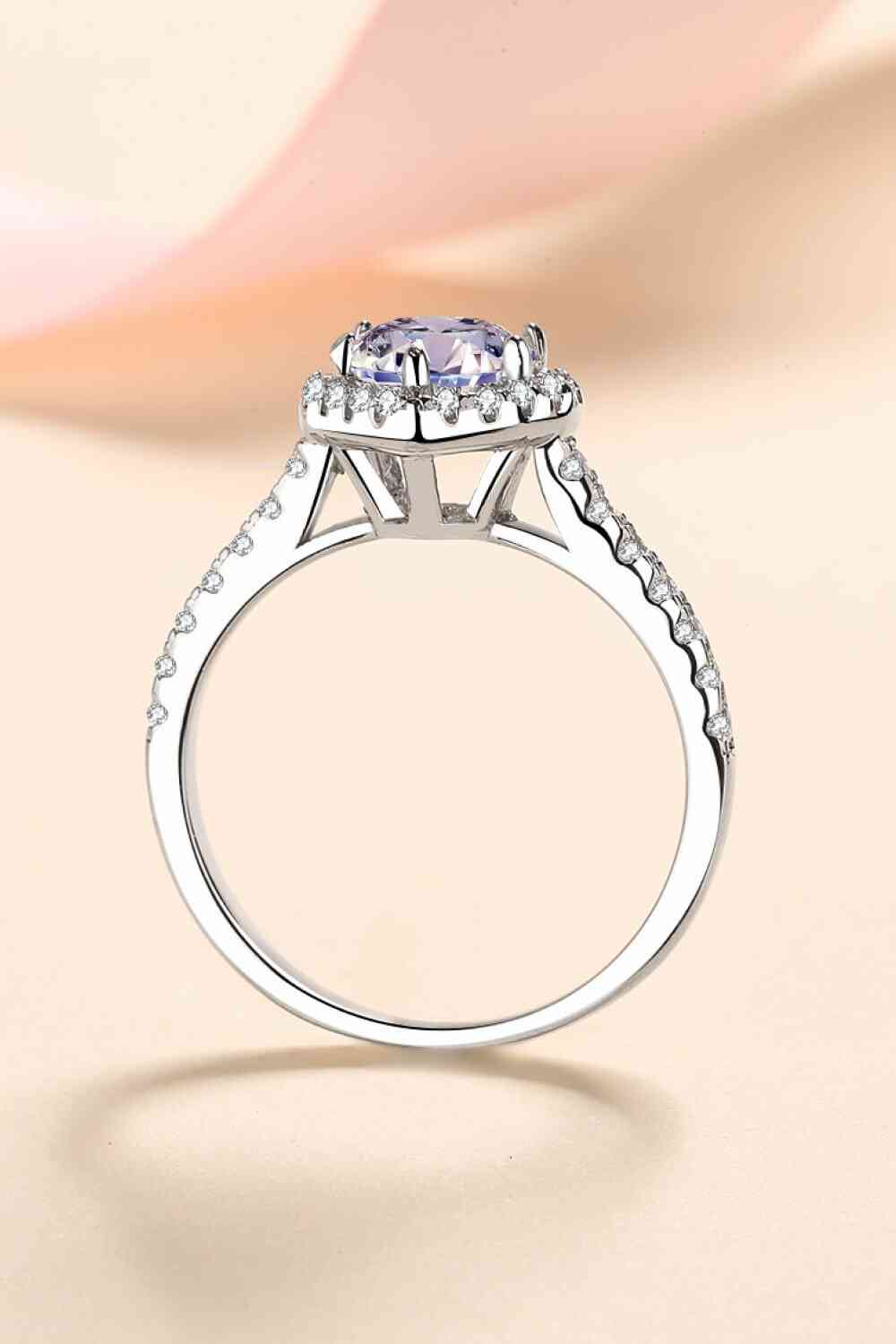 LuxeSpark 1 Carat Moissanite Heart-Shaped Ring – Timeless Elegance in Sterling Silver See size chart under “more details”